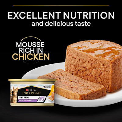 Purina Pro Plan Kitten , Wet Cat Food, Mousse rich in Chicken 85g