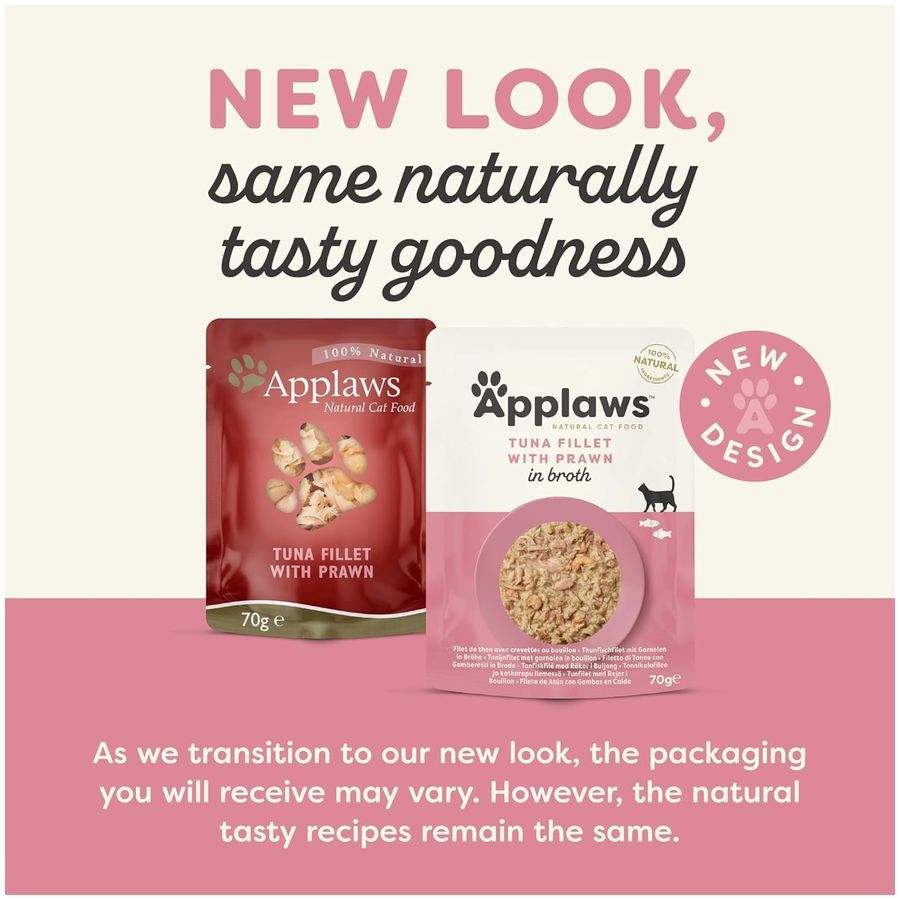 Applaws Tuna & Prawn Adult Wet Cat Food 70g Pouch
