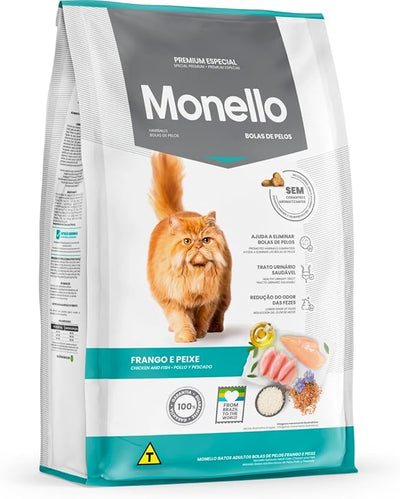 Monello Hairball Control Adult Cats chicken and fish 1kg