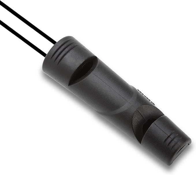 Mikki Dog and Puppy 2-Tone Training Whistle - for Dog Obedience and Recall Training, black