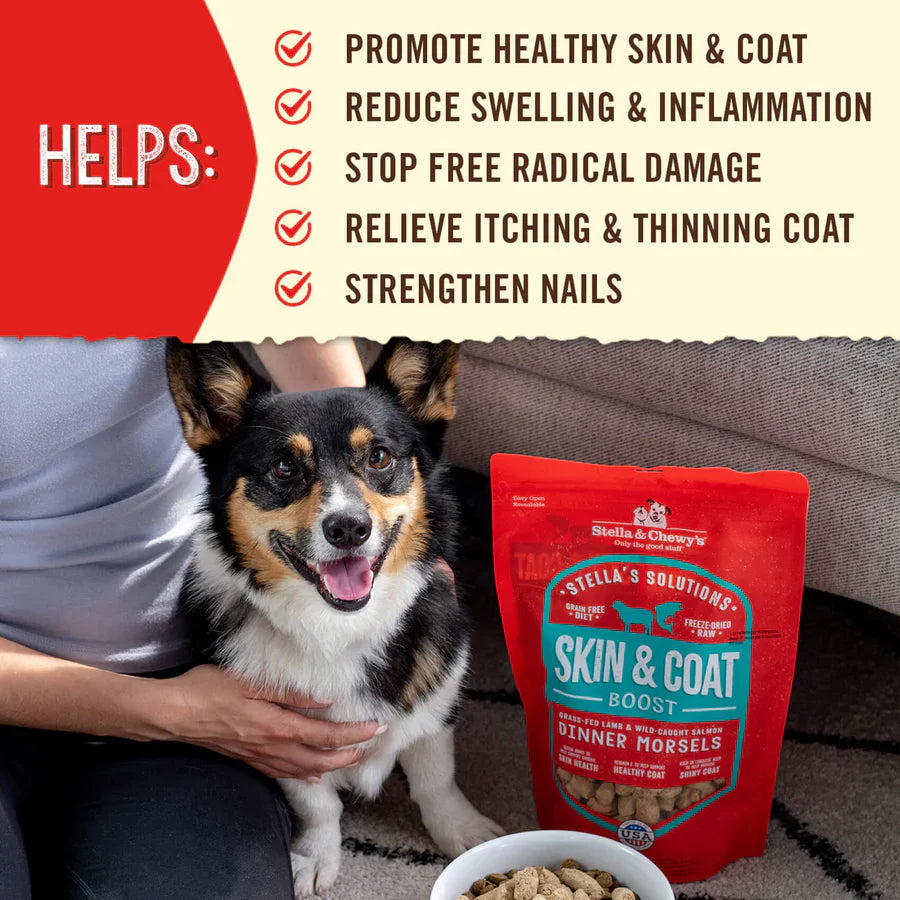 Stella & Chewys Skin & Coat Grass Fed Lamb & Wild Caught Salmon 13oz