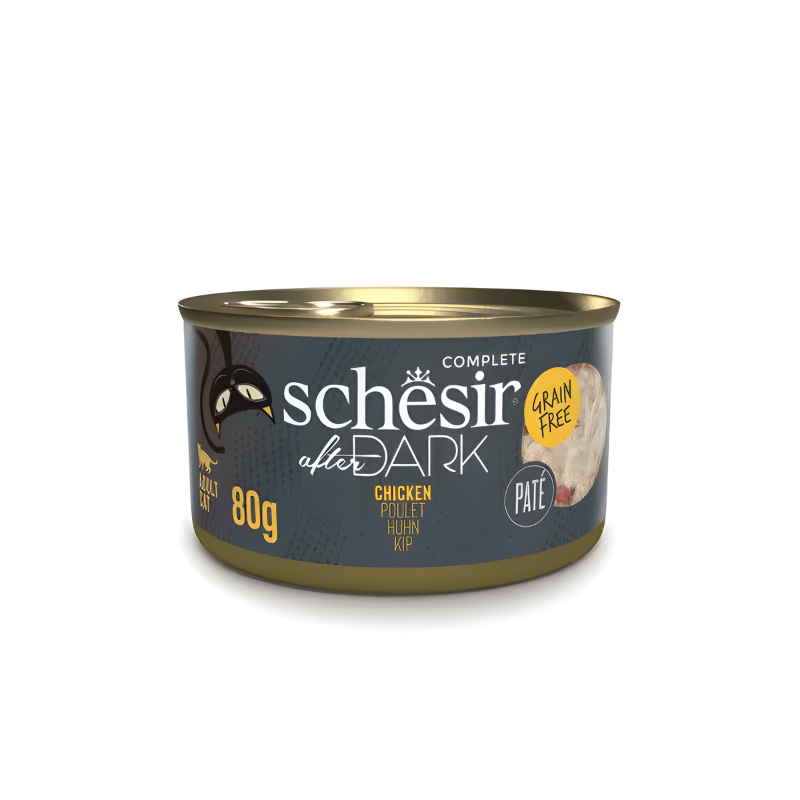 Schesir After Dark In Pate Variety Pack For Cat 960g (80g x12 Cans) - 4 Flavors ( 3 Cans Each Flavor)