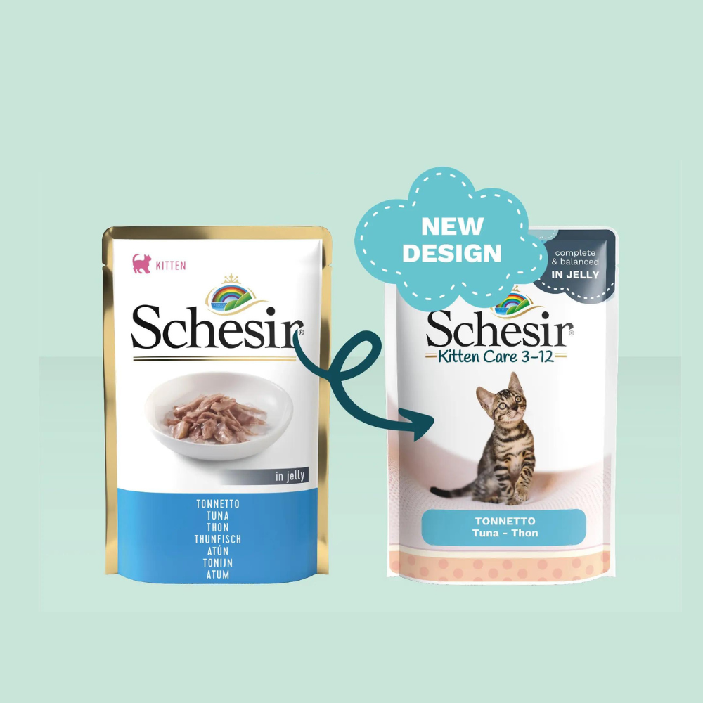 Schesir Kitten Care- Pouch In Jelly 3-12 Tuna Wet Food 85g