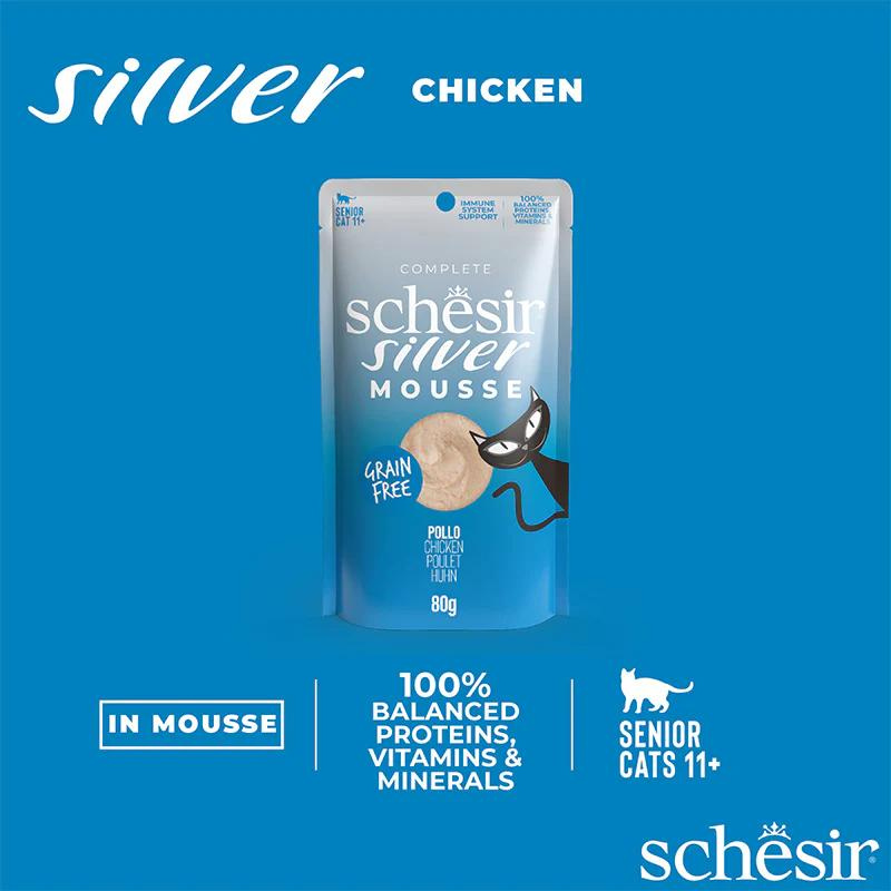 Schesir Silver Mousse Senior Cat - Chicken 80g