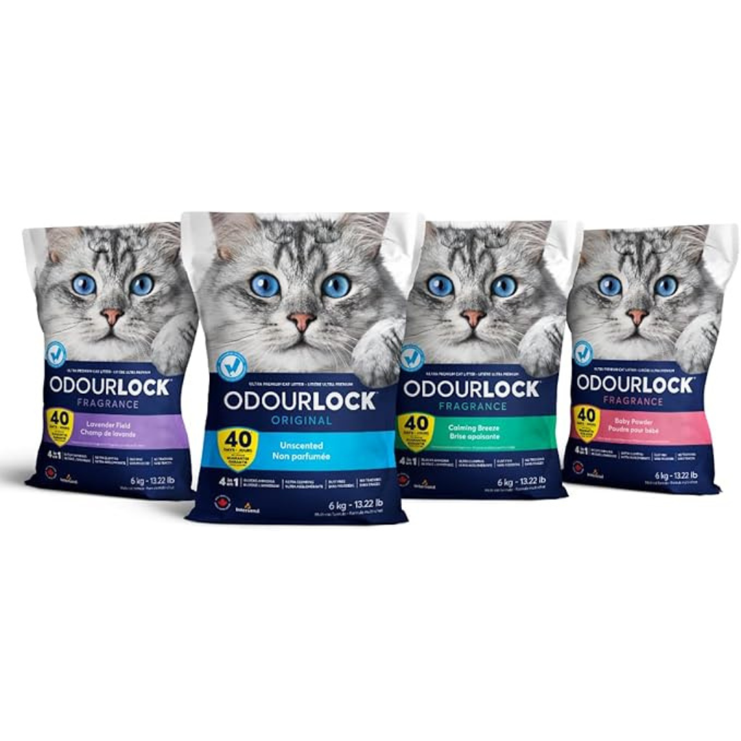 OdourLock Calming Breeze - Ultra premium Clumping Cat Litter Blocks ammonia, 99.9% Dust free