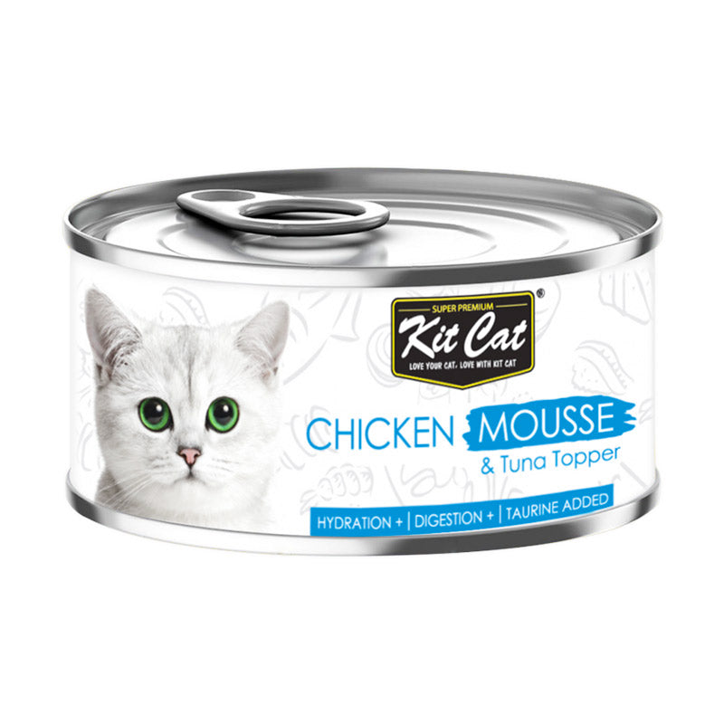 Kit Cat Chicken Mousse with Tuna Topper Cat Wet Food 80g
