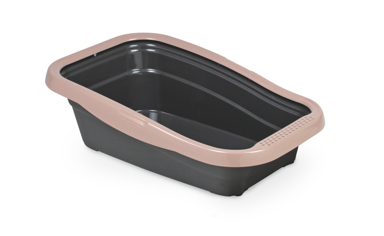 Nella Cat Litter Tray with Frame Pink 58 x 37.5 x 18 cm