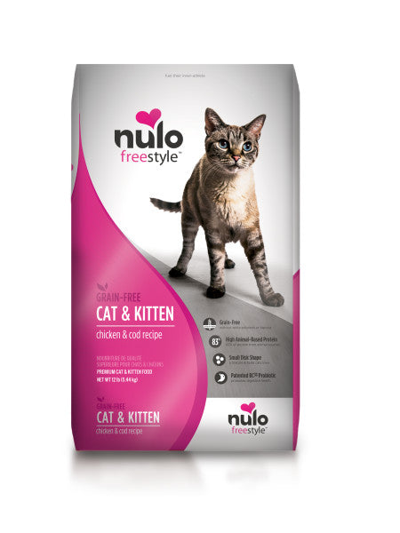 Nulo FreeStyle Cat & Kitten Grain-Free Chicken & Cod with Probiotics Dry Cat Food