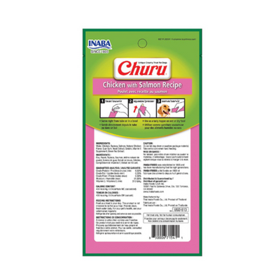 Inaba Dog Churu Chicken with Salmon Recipe 8PCS/PK - 112g