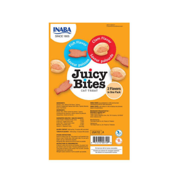 Inaba Juicy Bites Fish & Clam Flavor 3PCS/PK - 33.9g