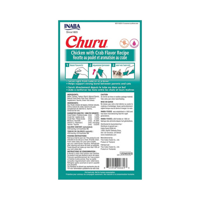 Inaba Churu Chicken with Crab Flavor Recipe 4PCS/PK - 56g