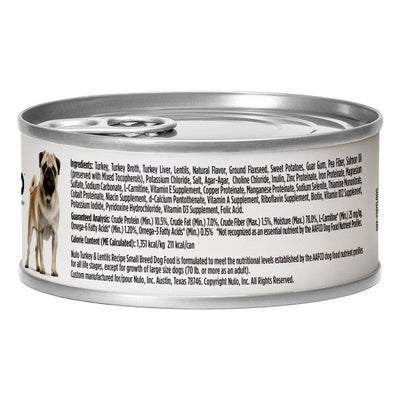 Nulo Small Breed Dog Grain-Free Turkey & Lentils 156g Can