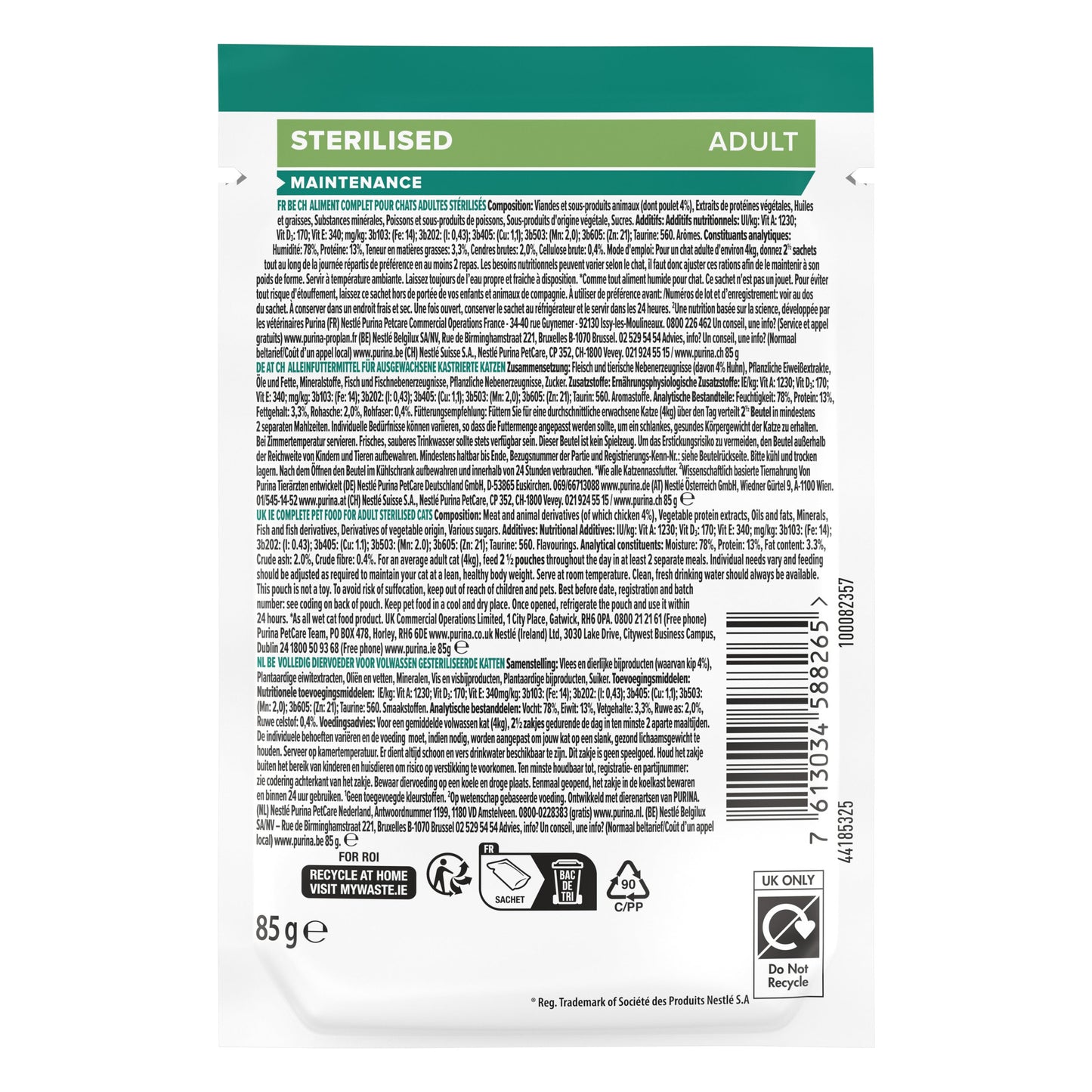 Purina Pro Plan Adult Wet Cat Food, Chicken in Gravy