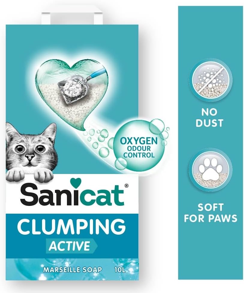 Sanicat Clumping White Active Cat Litter 10 liter