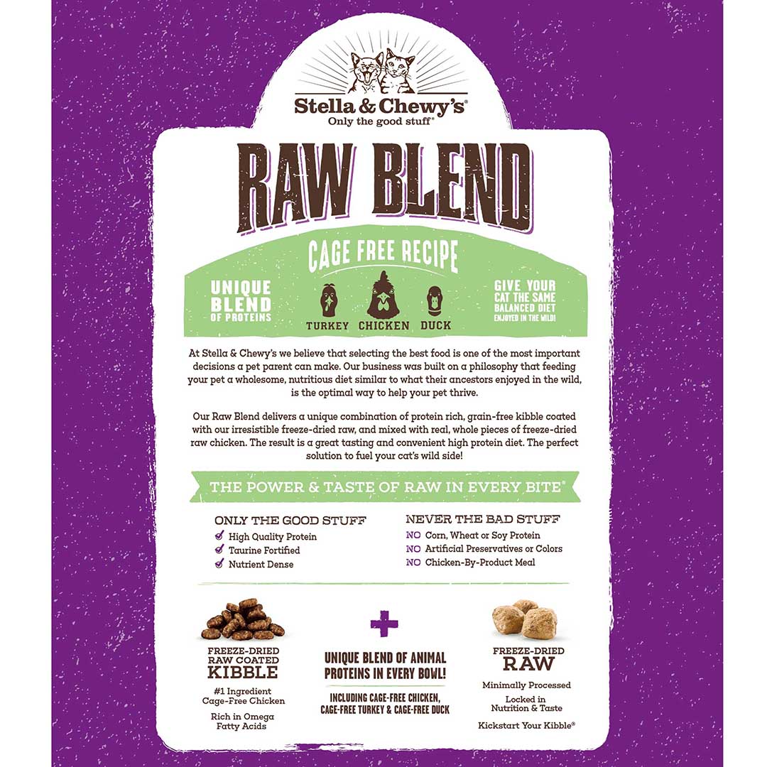 Stella & Chewys Baked Kibble for Cats - Raw Blend Cage-Free Recipe