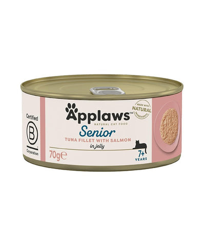 Applaws Tuna with Salmon in Jelly Senior Wet Cat Food 70g Tin