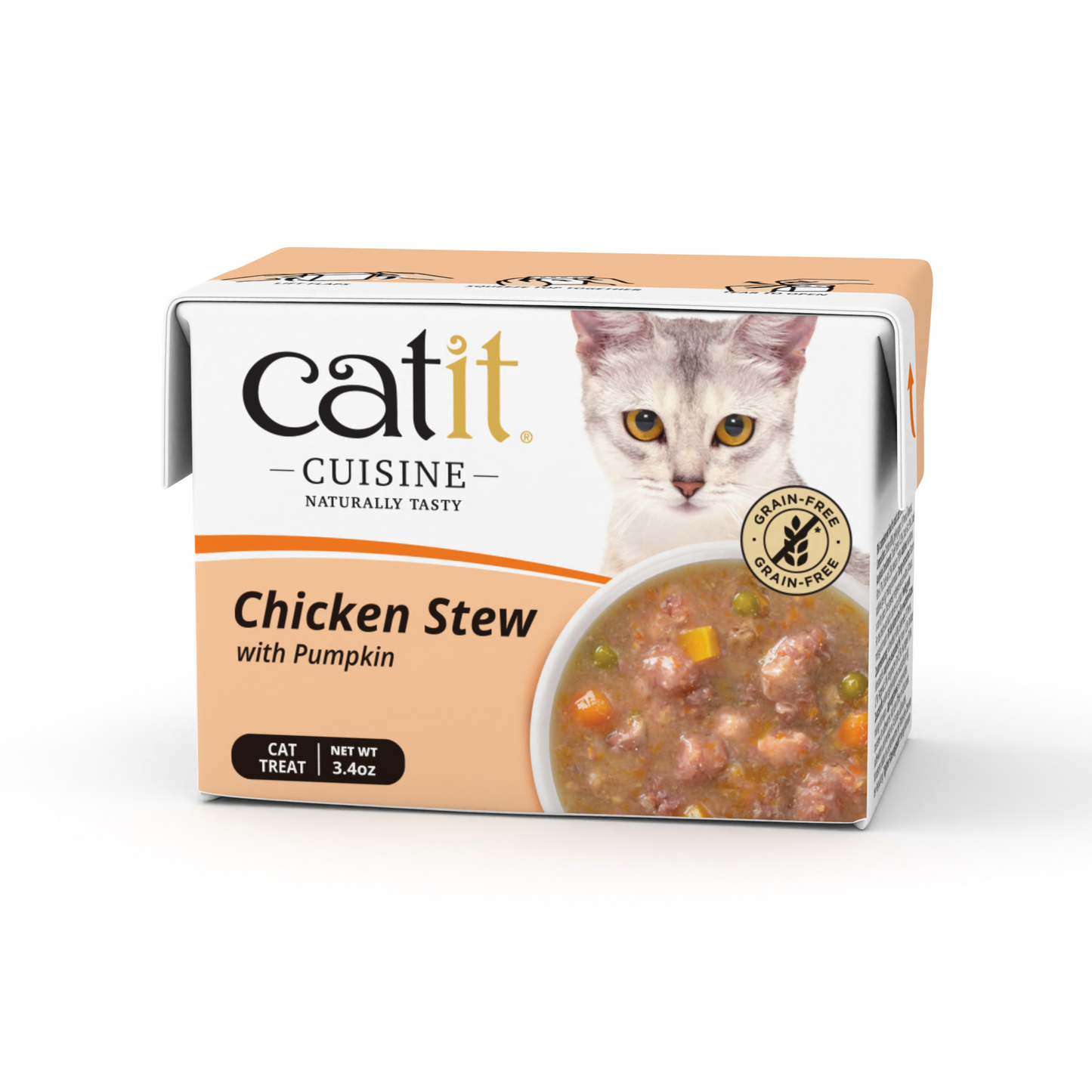 Catit Cuisine Chicken Stew with Pumpkin, complementary food for adult cats