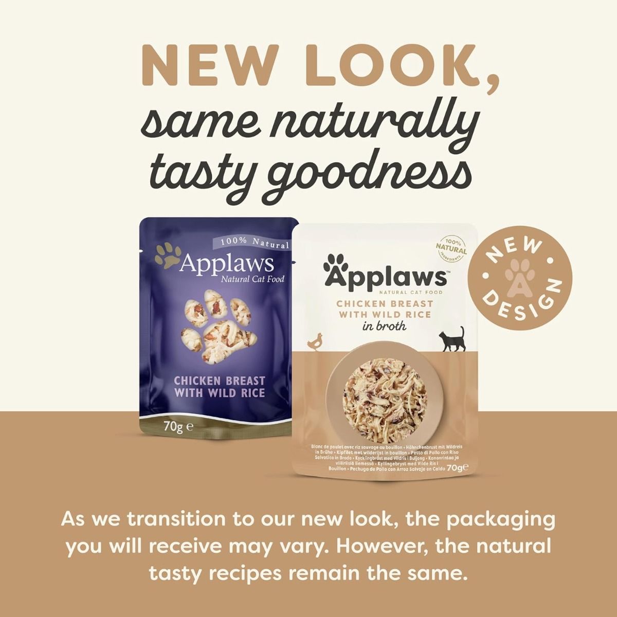 Applaws Chicken Breast with Wild Rice in Broth Wet Cat Food 70g Pouch