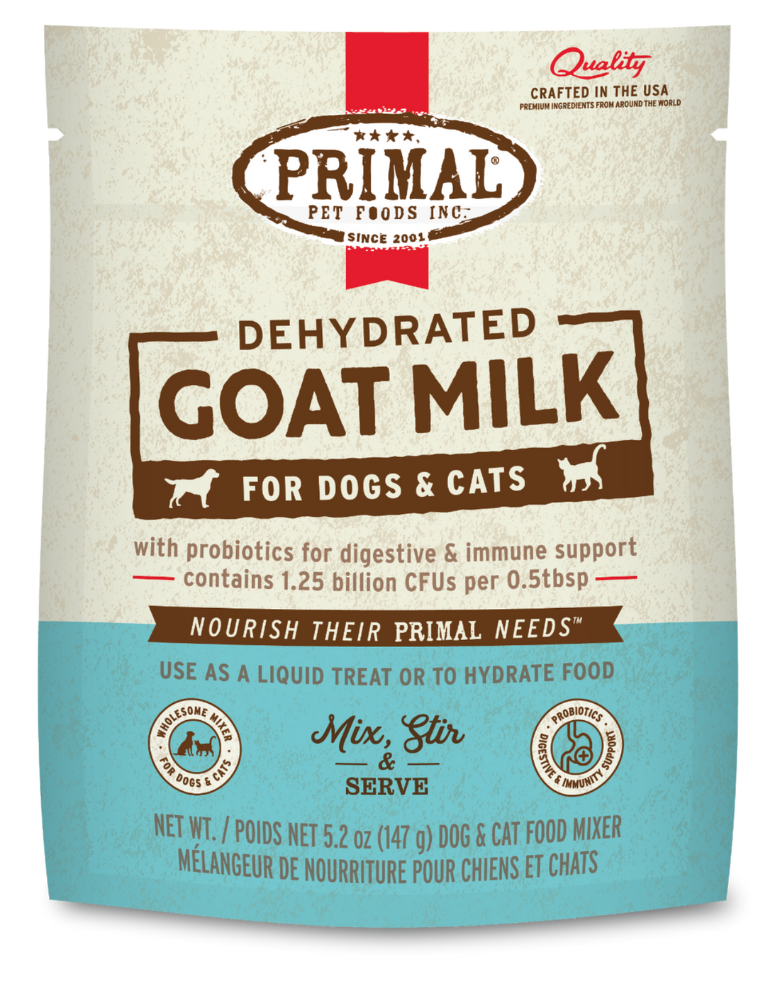 Primal Dehydrated Goat Milk for Dogs and Cats