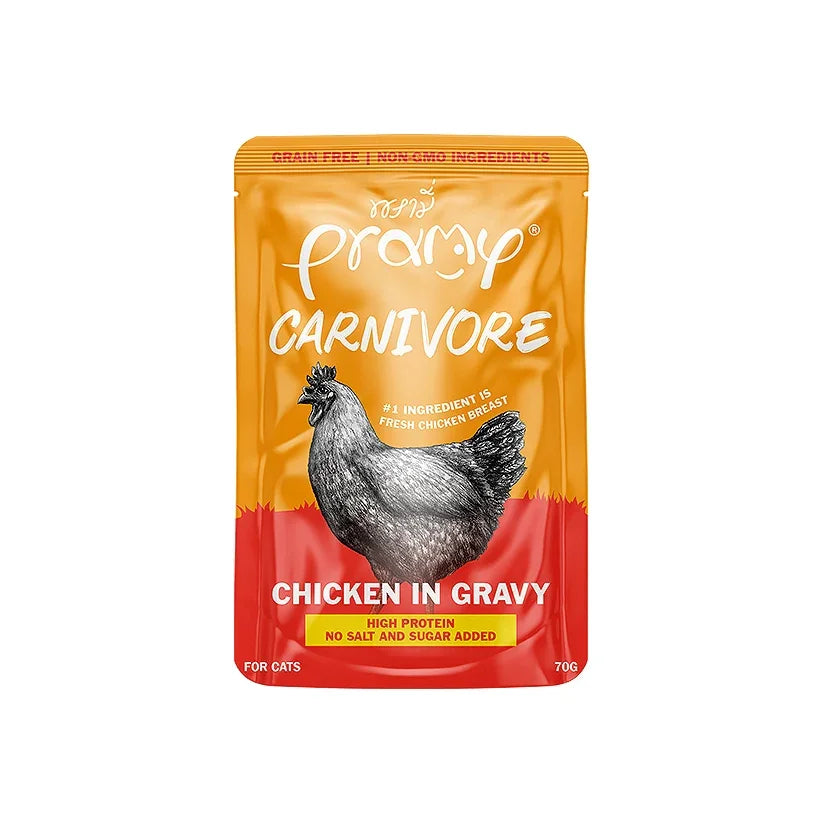 Pramy Carnivore Chicken In Gravy High Protein 70g