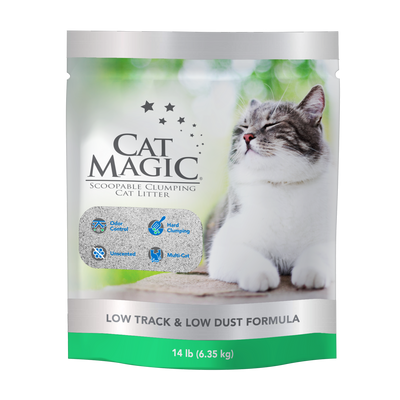 Intersand Cat Magic Less Tracking Unscented Hard Clumping Dust Free Clay Cat Litter - 6.35kg