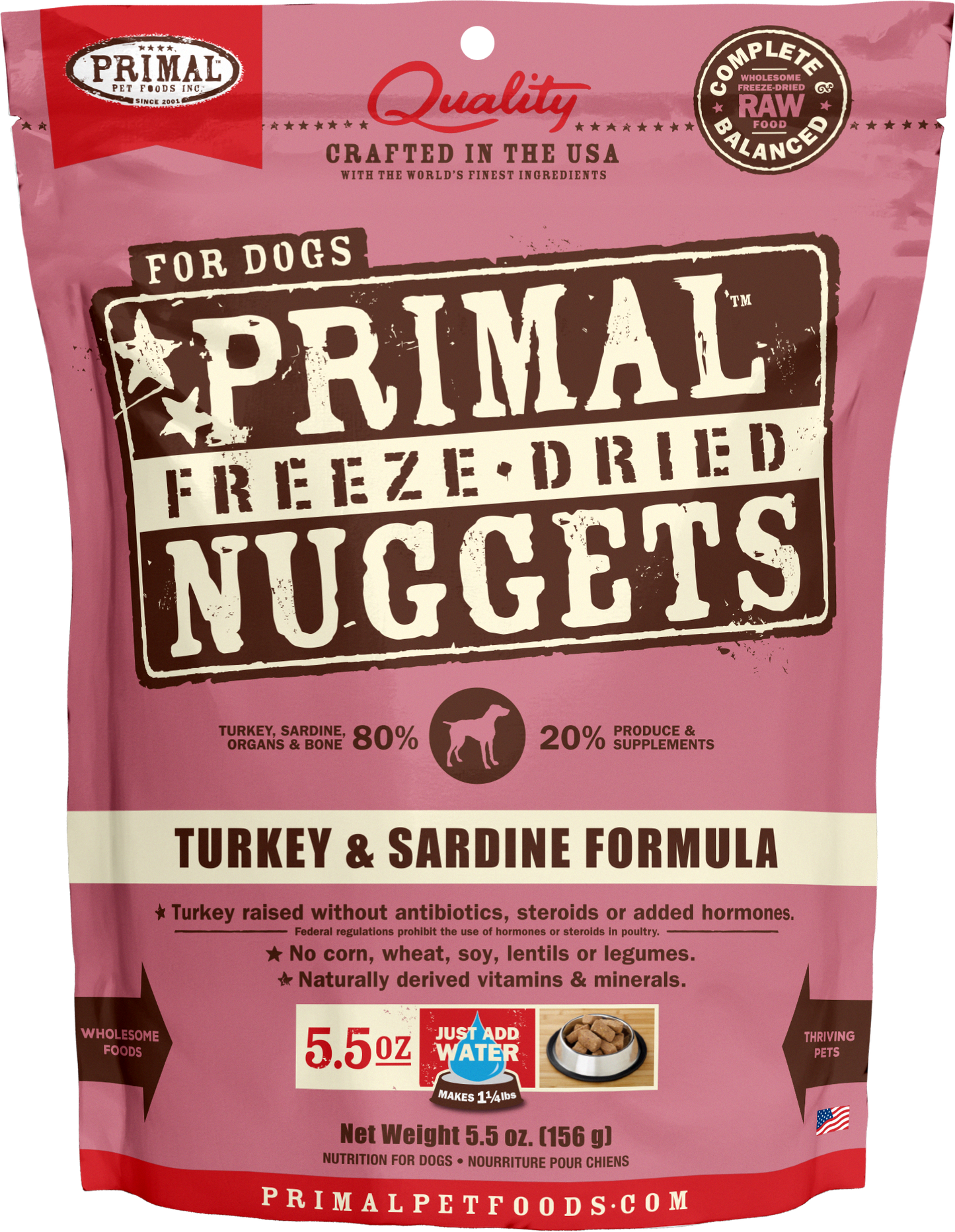 Primal Canine Turkey & Sardine Freeze-Dried Formula