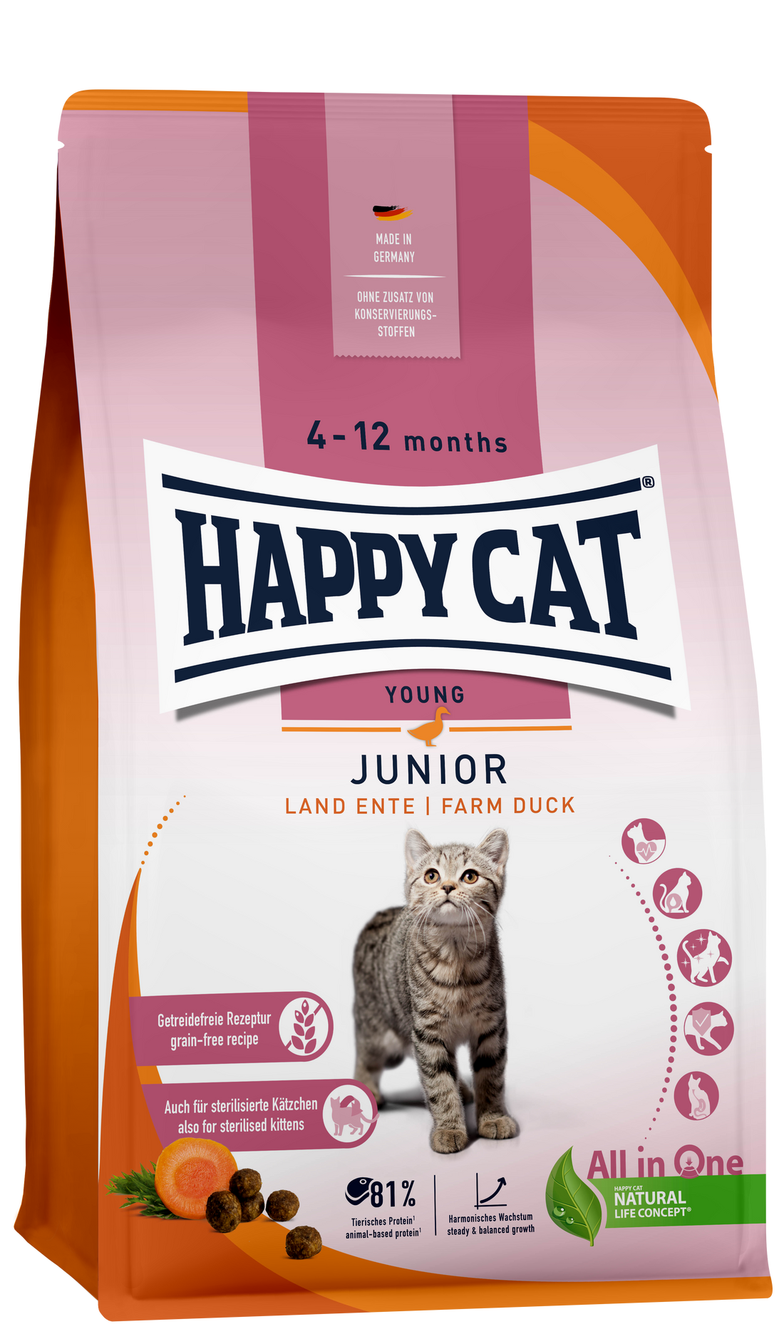 Happy Cat Junior farm duck 1.3 KG