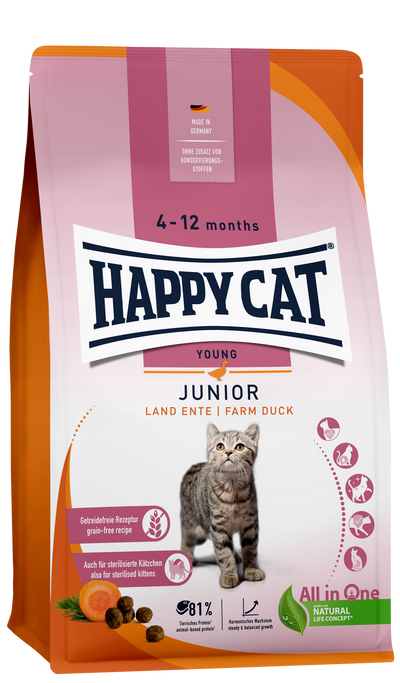 Happy Cat Junior farm duck 1.3 KG