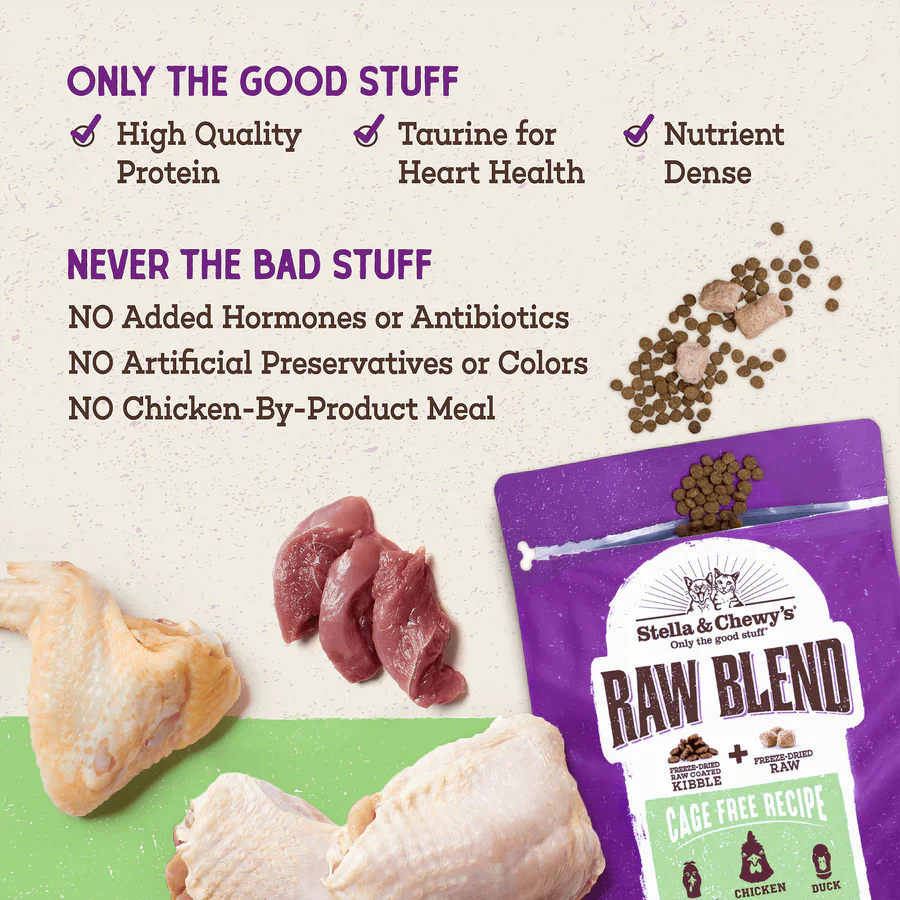 Stella & Chewys Baked Kibble for Cats - Raw Blend Cage-Free Recipe