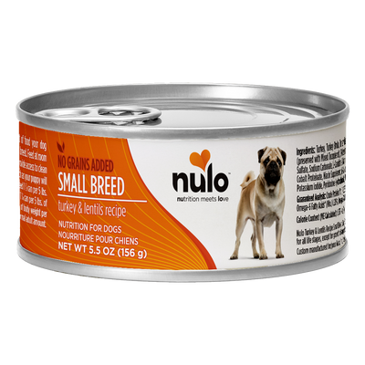 Nulo Small Breed Dog Grain-Free Turkey & Lentils 156g Can