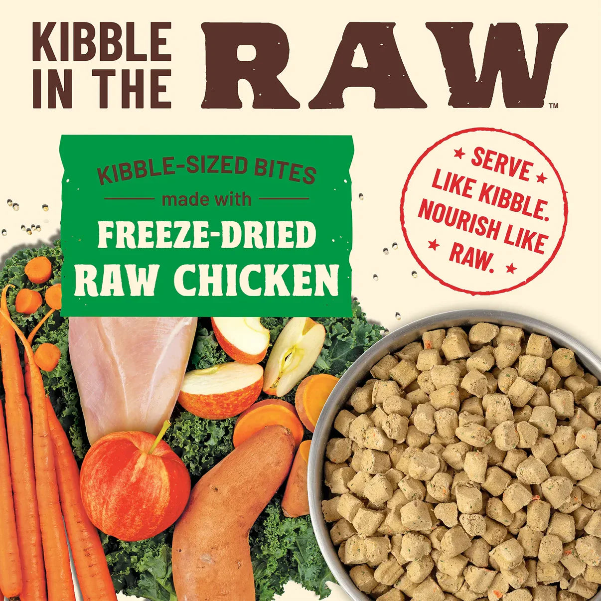Primal Sm. Breed Canine Chicken Kibble in the Raw