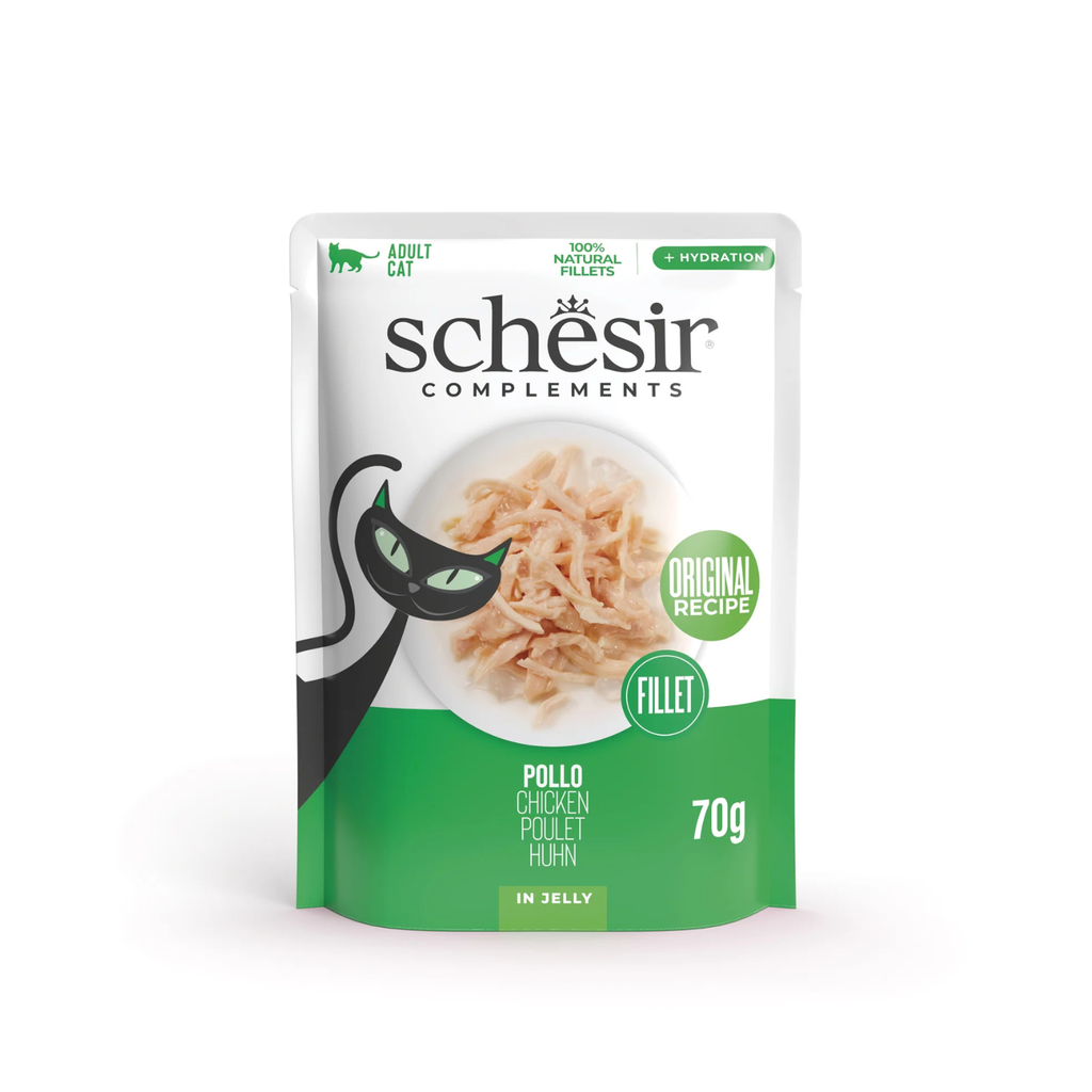 Schesir Complements Cat Wet Food  in Jelly Pouch- Chicken 70g