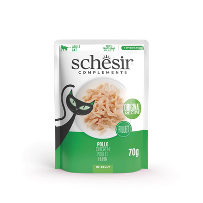 Schesir Complements Cat Wet Food  in Jelly Pouch- Chicken 70g
