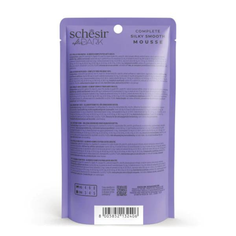 Schesir After Dark Velvet Mousse For Cat - Chicken With Duck 80g