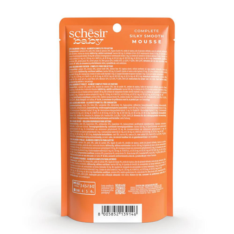Schesir Baby Mousse Kitten - Salmon And Chicken 70g