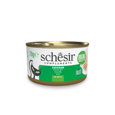 Schesir Complements Cat Wet Food  in Jelly Can- Chicken 70g