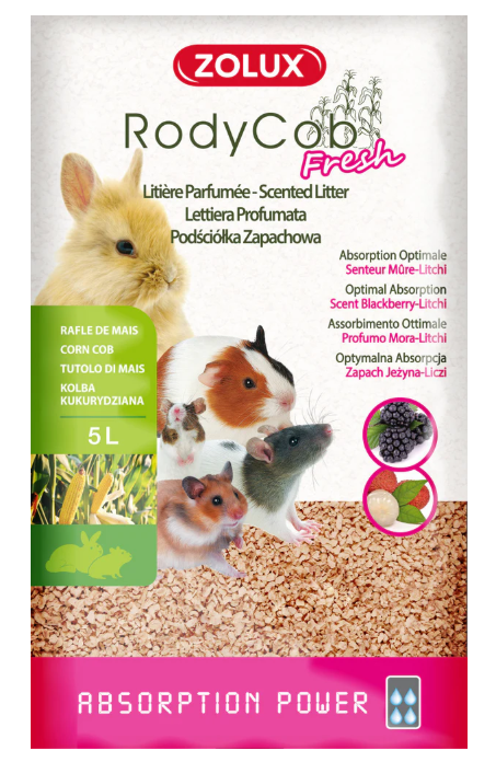 Zolux - Rodent Litter Rodycob Blackberry-Litchi 5L