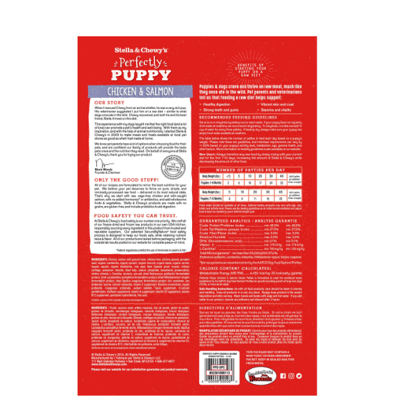 Stella & Chewys Dog FD Perfectly Puppy Chicken & Salmon Patties - 14oz