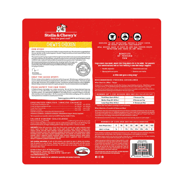 Stella & Chewys Dog Freeze Dried Chicken Meal Mixers