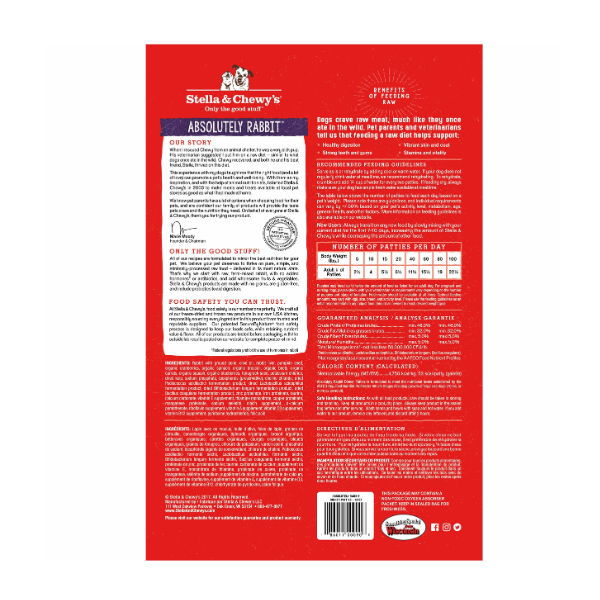 Stella & Chewys Dog FD Absolutely Rabbit Patties