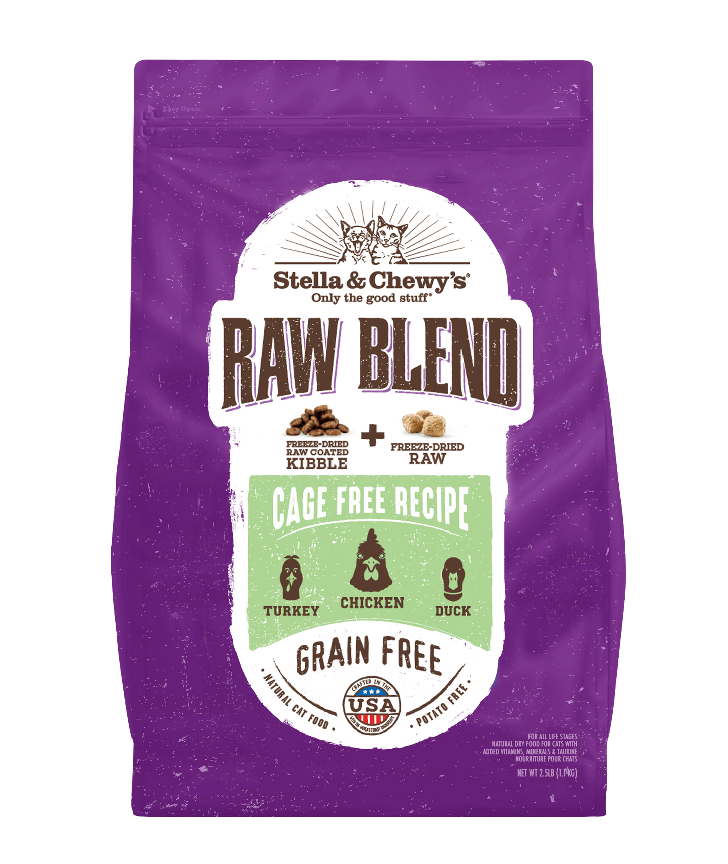 Stella-Chewy’s-Baked-Kibble-for-Cats-Raw-Blend-Cage-Free-Recipe
