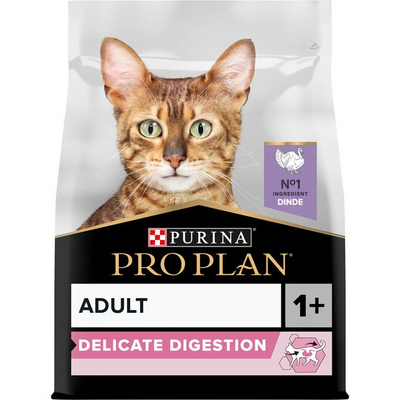 Purina Pro Plan Adult Delicate Digestion, Dry Cat Food with Turkey - 1.5 kg