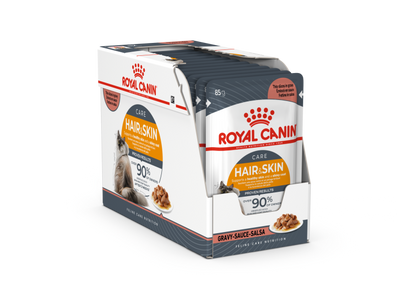 Royal Canin  Feline Care Nutrition Hair & Skin Gravy (INTENSE BEAUTY) (WET FOOD - Pouches)