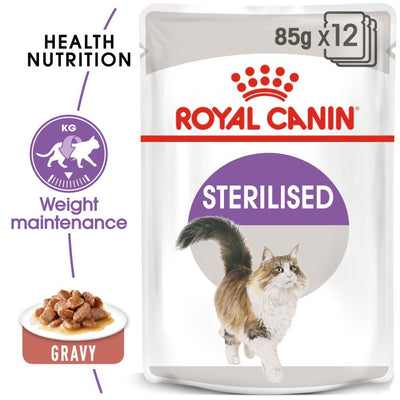 Royal Canin  Feline Health Nutrition Sterilised Gravy (WET FOOD - Pouches)