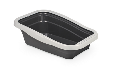 Nella Cat Litter Tray with Frame Grey 58 x 37.5 x 18 cm