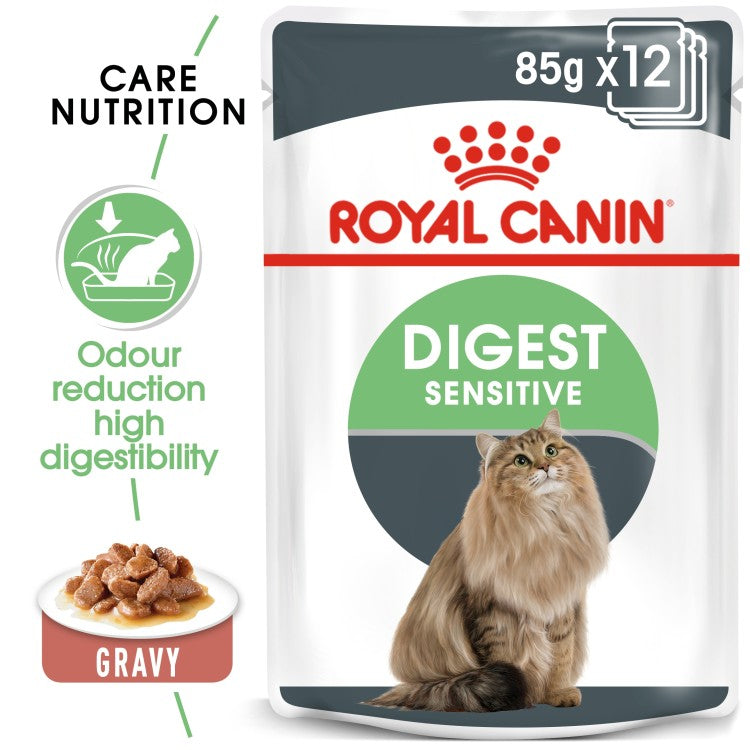 Royal Canin  Feline Care Nutrition Digest Sensitive Gravy (WET FOOD - Pouches)