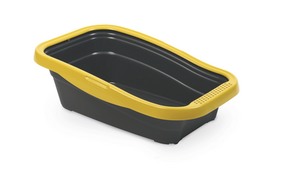 Nella Cat Litter Tray with Frame Yellow 58 x 37.5 x 18 cm