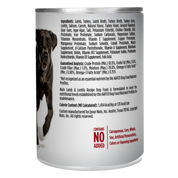 Nulo Dog Grain-Free Lamb & Lentils 369g Can