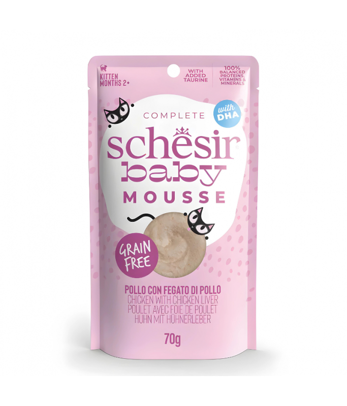 Schesir Baby Mousse Kitten - Chicken With Chicken Liver 70g 