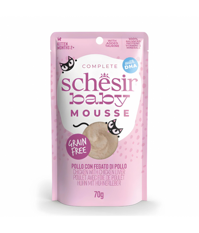 Schesir Baby Mousse Kitten - Chicken With Chicken Liver 70g 